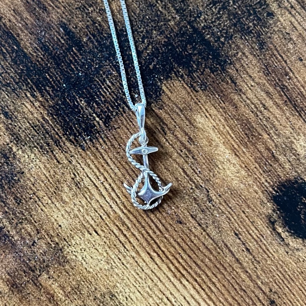 Sterling Silver Anchor Necklace